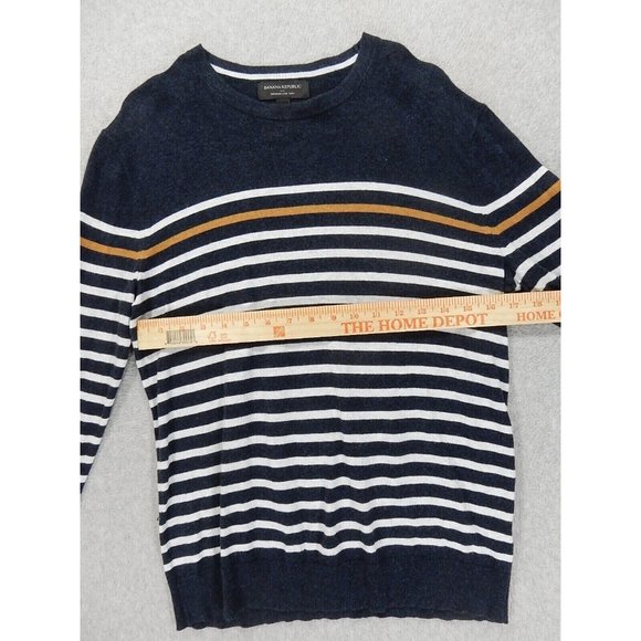 Banana Republic Premium Luxe Yarn Crew Sweater (Men's Small) Blue - Picture 6 of 11